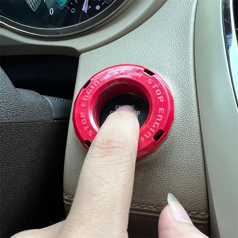 Ignition Device Decor Motorcycle Key Cover Car Interior Sticker Decorative Rotary Push To Start Button Cover for Motorcycle Lock