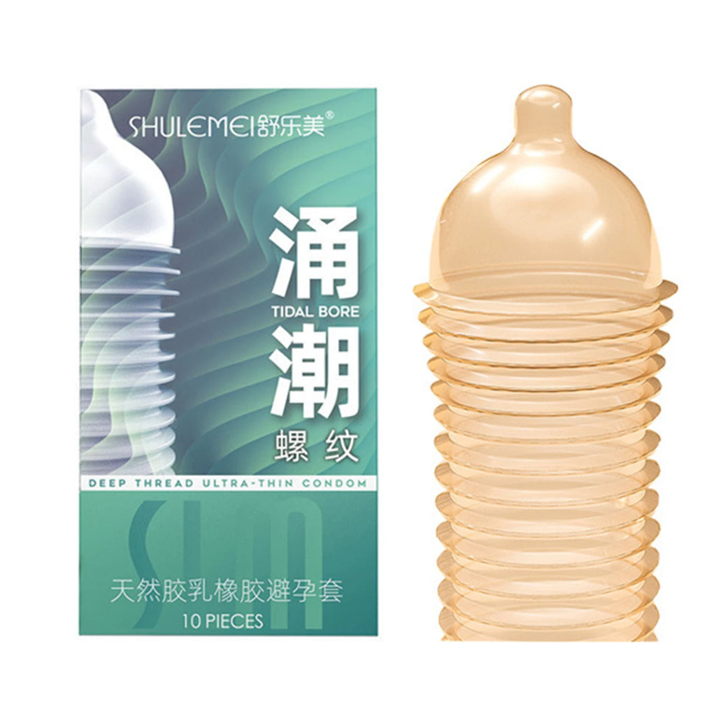 10pcs Spiked Threaded Ultra-Thin Special Condoms Sex Toys For Men 18+ Lubricanted Pussy Stimulation Penis Sleeve Adult Sex Shop