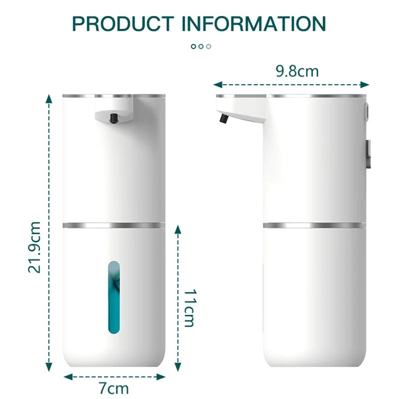 Automatic Soap Dispenser Touchless Foaming Soap Dispenser 380ml USB Rechargeable Electric 4 Level Adjustable Foam Soap Dispenser
