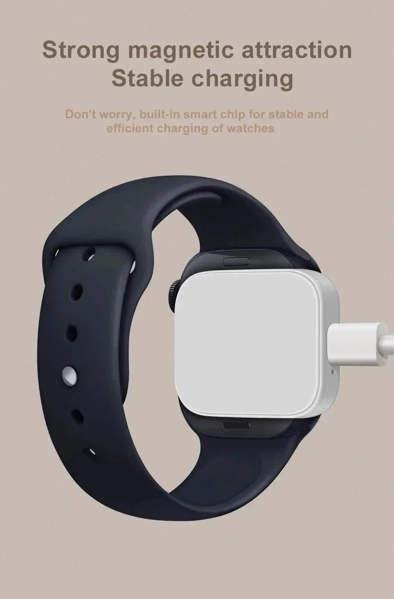 Fast Magnetic Watch Wireless Charger For Apple Watch Ultra 3 2 1 Series 9 8 7 6 SE Charger Dock Adapter Type C Portable Charger