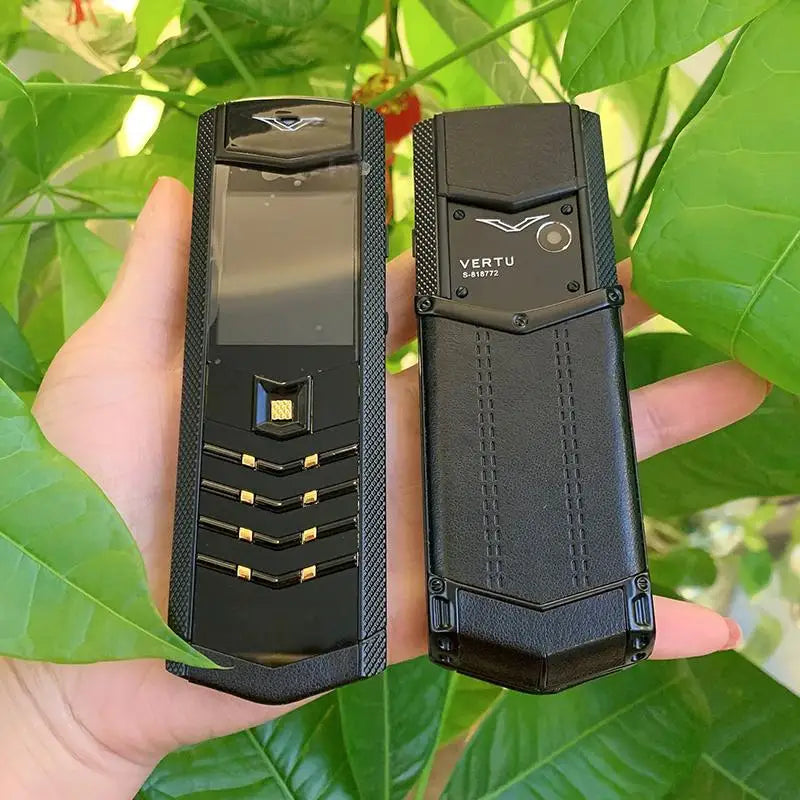 V9 Straight Plate Mobile Phone with Metal Leather Body, Dual Card Dual Standby Invisible Keyboard, GSM 2G Network, Elderly Phone