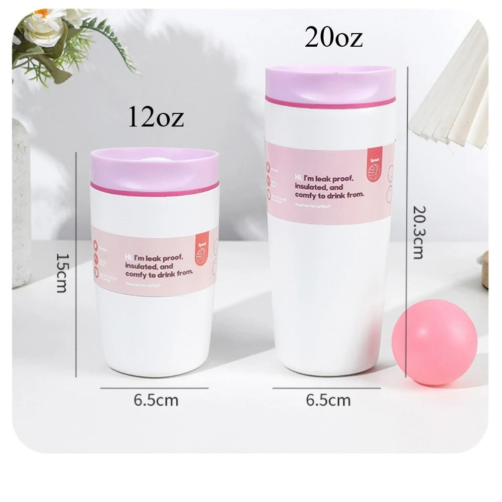 20 Oz 304 Stainless Steel Coffee Mug, Hot Coffee Travel Mug BPA Free Leakproof Reusable Iced Coffee Mug Keeps Hot or Cold