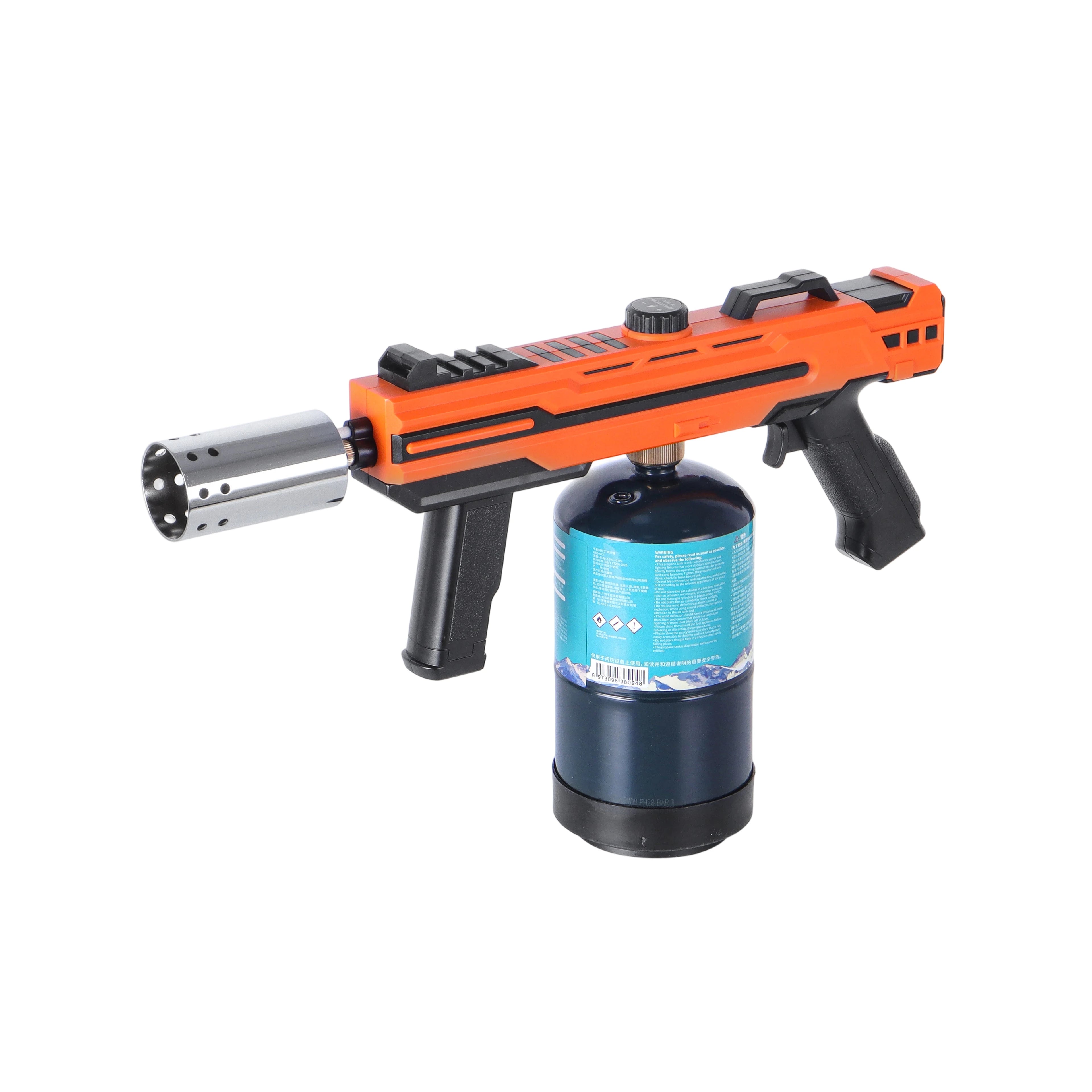 Propane Burner Gun with Adjustable Flame, Portable Torch Head for BBQ, Grill, Sous Vide, Campfire & Charcoal Lighting