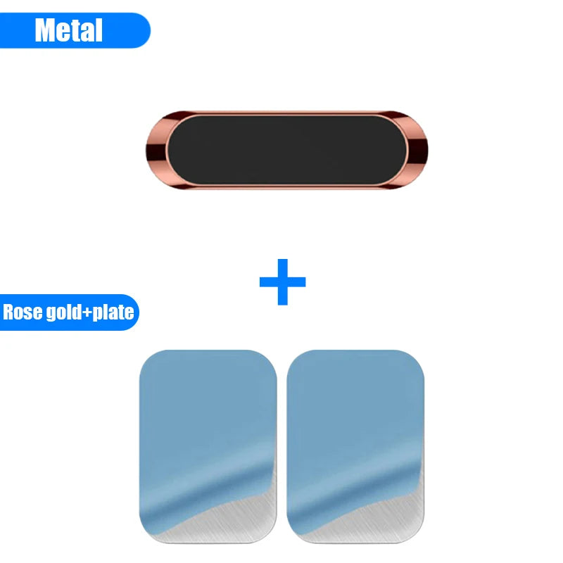 Strip Metal Magnetic Phone Holder Magnetic Car Phone Holder Stand Zinc Alloy Magnet Car GPS Support Mount Cellphone Holder Stand