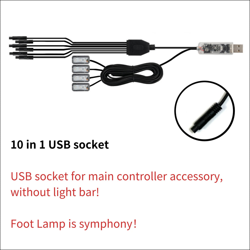 Ambient Lighting Accessories Car Ambient Lights LED Skylight Symphony RGB Interior Acrylic Strips Decoration USB APP Control