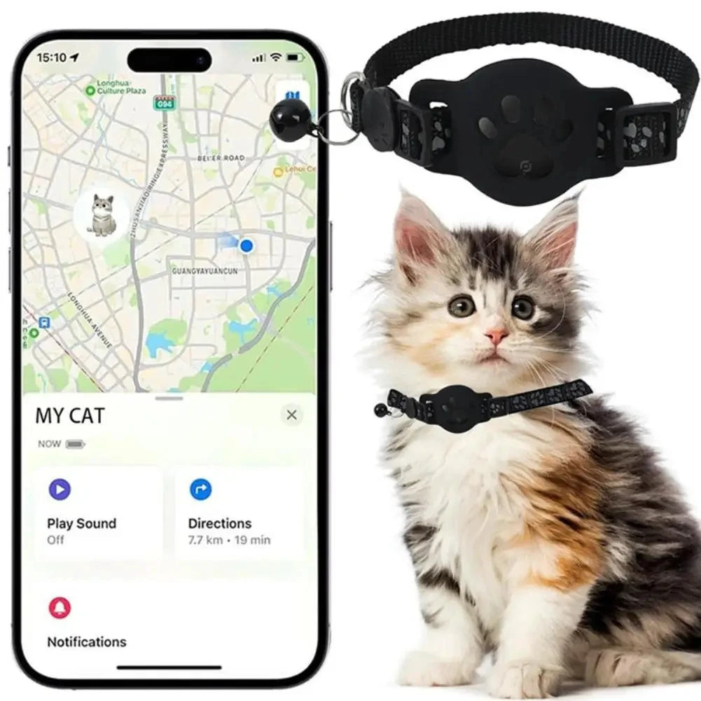 Smart GPS Tracker Collar for Cat Dog Real Time Anti-Lost Waterproof Pet Locator Adjustable Safety Buckle Reflective