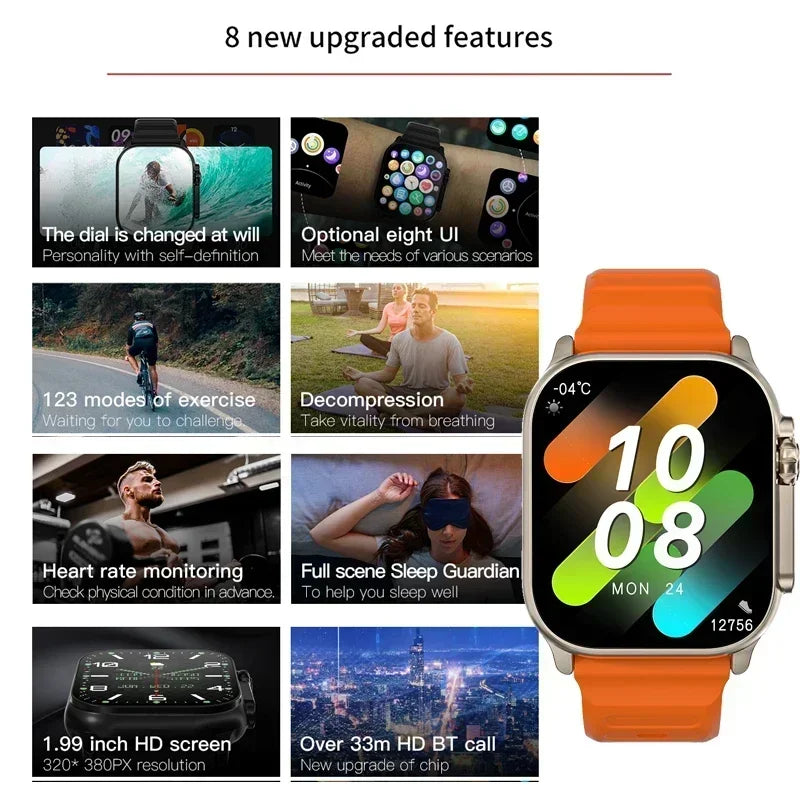 Watch 10 Ultra Smart Watch 49mm 2026 New NFC Men Women GPS Track Bluetooth Call BT Music Games Wireless Charging Smartwatch