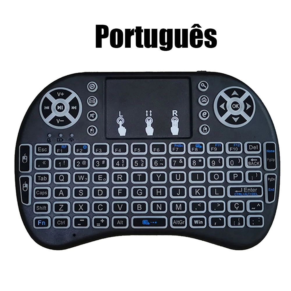 Mini Teclado Inalámbrico 2.4G con Touchpad y Retroiluminación