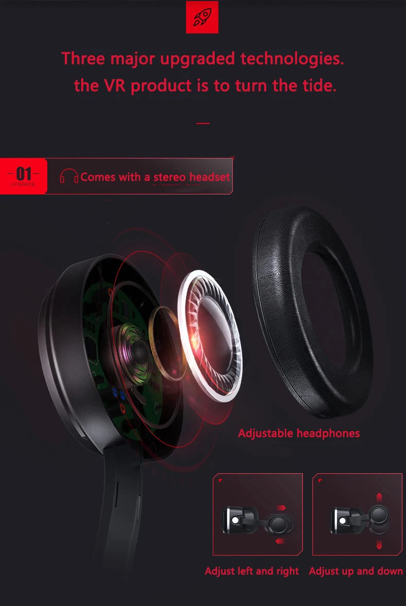 VR Glasses 3D Virtual Reality Smart Phone Mobile Smartphones 7 Inch Headset Helmet Game Wirth Real Viar Goggles Lenses Devices