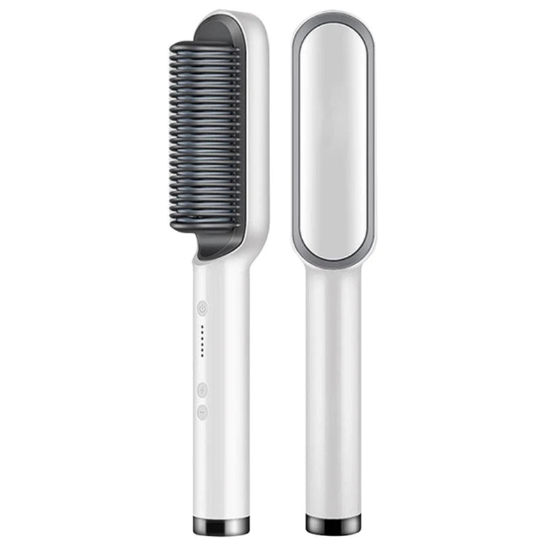 Portable Multi Ptc Electric Hair Brushes Fast Heating Hair Straightening Styling Tool With Anti-Scald Feature Straightener Brush