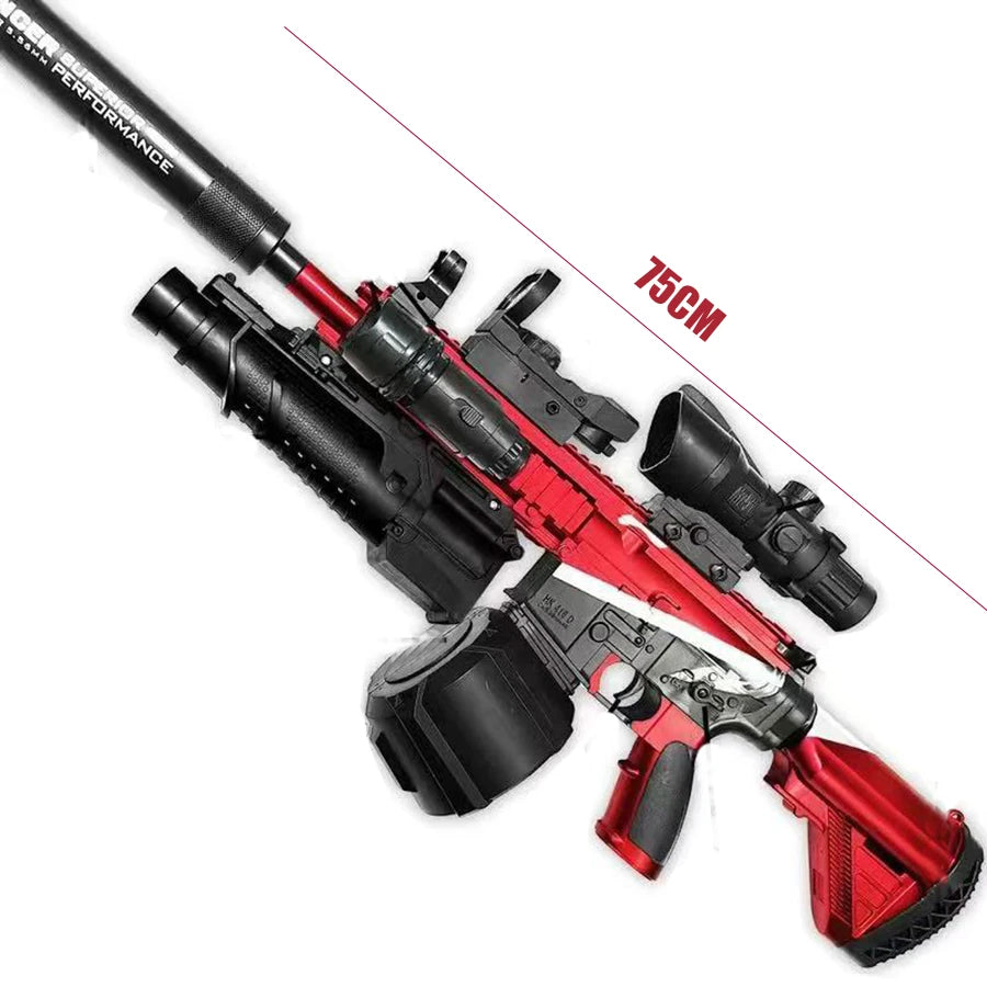 416 Fully Equipped Manual-Automatic Toy Gun That Can Fire 7-8mm Hydrogel Bullets, Boy's Toy with Manual Infrared Feeding Style, New Year Gift