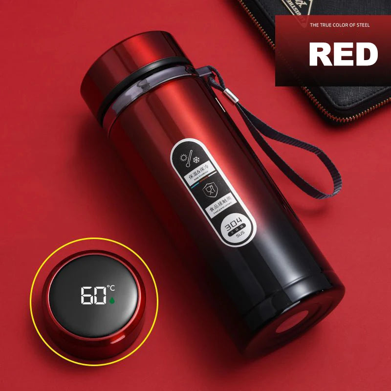 New Vacuum Flask Portable Cups Stainless Steel Thermos Bottle with LED Temperature Display Sus304 Tea Water Bottle