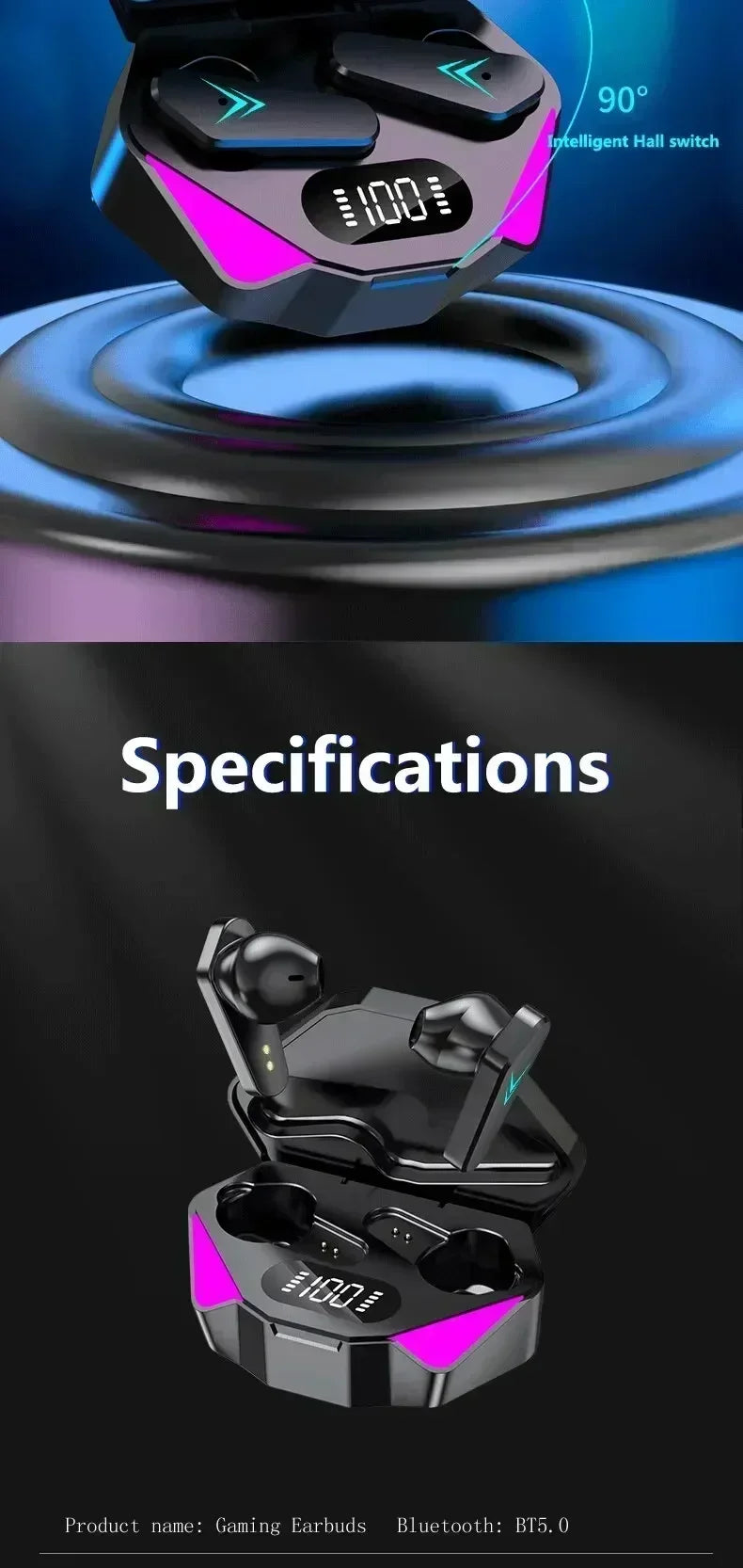 New TWS headset Bluetooth wireless gamer headset gamer with microphone hands-free apply to smartphones