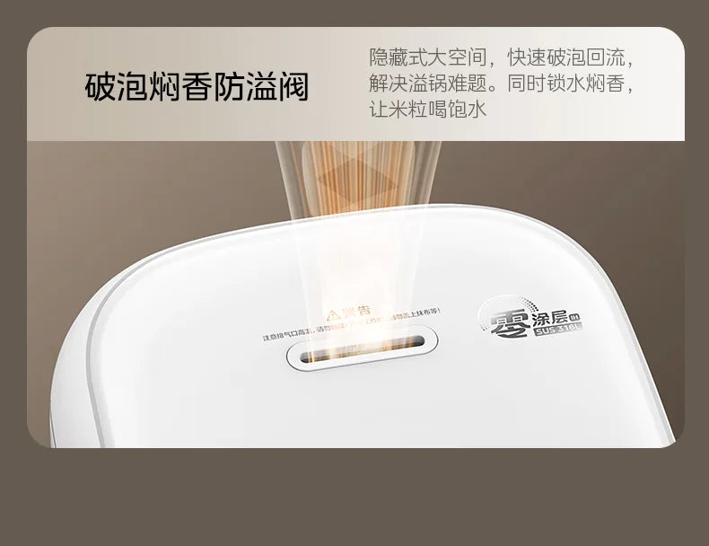 Midea 3L IH Rice Cooker 0 Coating 316L Honeycomb Inner Pot First-Class Energy Efficiency 220V
