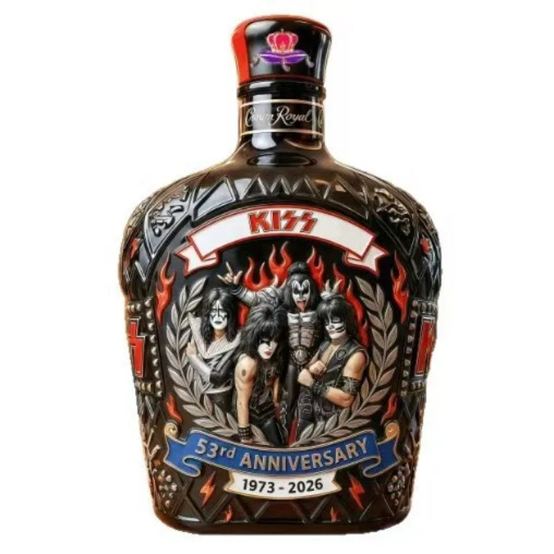 KISS Band 56th Anniversary Crown Royal Collectible Whiskey, Rock Legend Collaboration