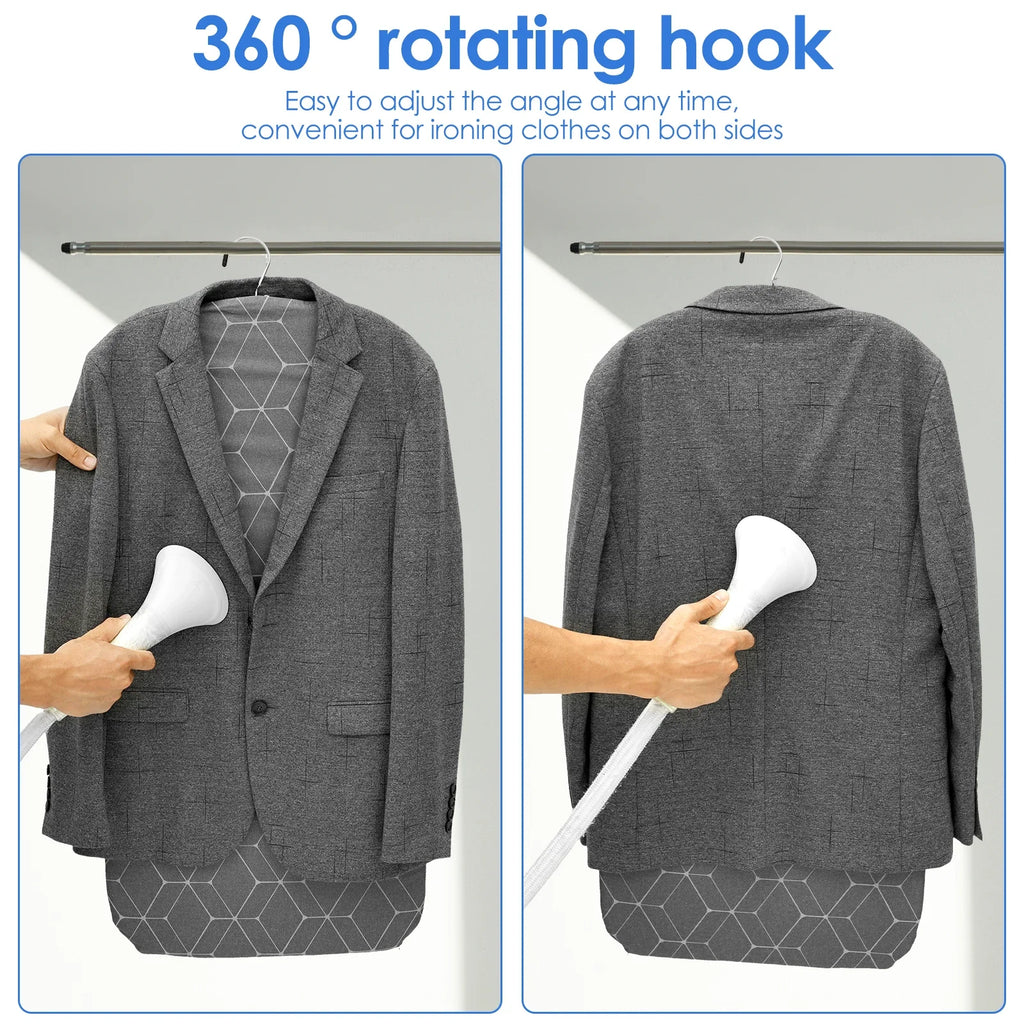 Hanging Ironing Board Portable Foldable Travel Clothes Steamer Board with Ironing Glove Hanging Steamer Pad for Travel and Home