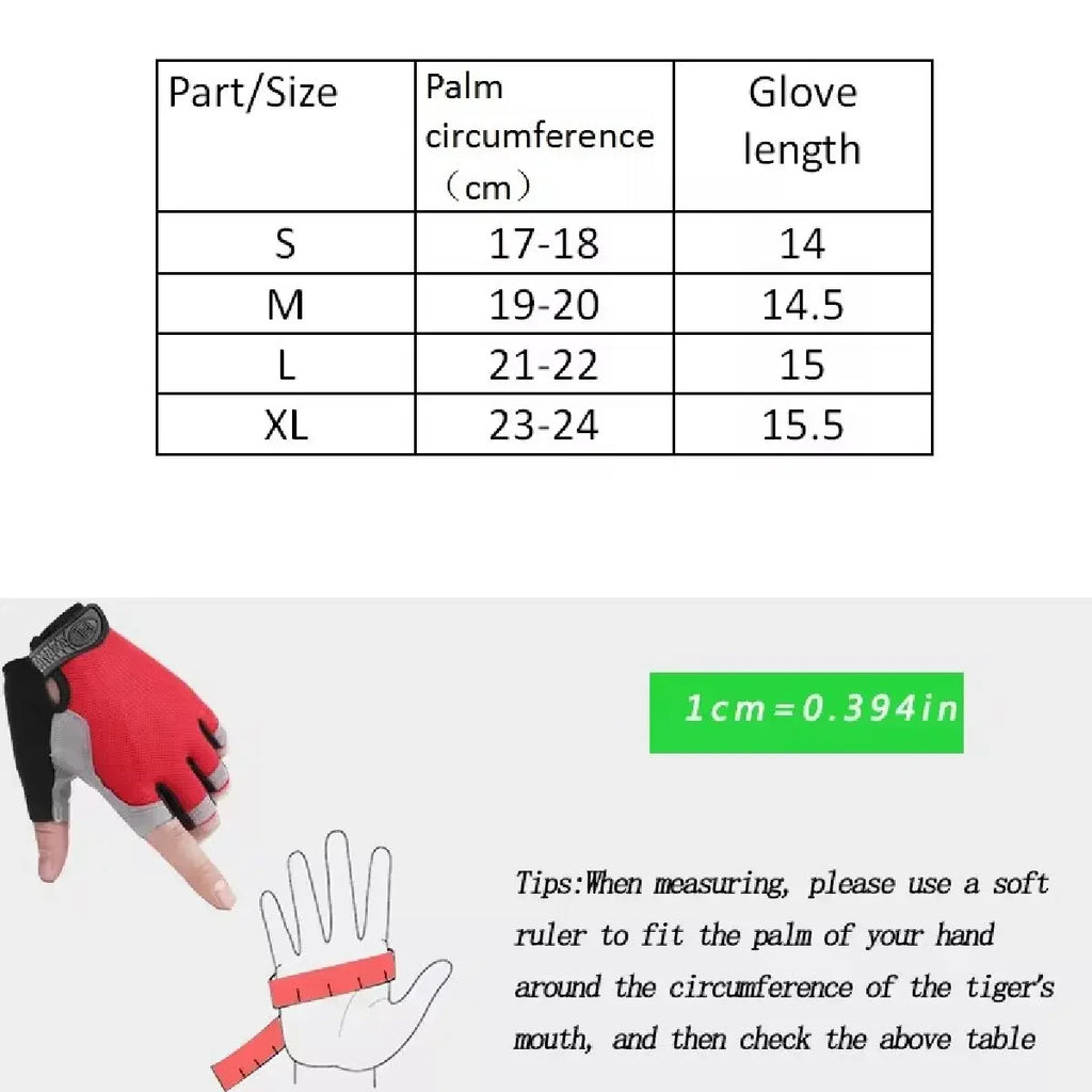 Guantes Ciclismo y Pesca Sin Dedos – Transpirables Antideslizantes Unisex