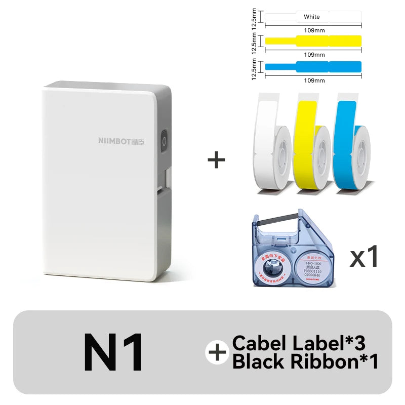 NIIMBOT N1/B18 Mini Portable Label Printer Thermal Transfer Pocket Label Maker With Long Life Ribbon And PET Stickers Gift