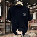 Men's Luxurious Brand Letter Print T-Shirt Short-Sleeved T-Shirt High-Quality Men's Clothing Streetwear