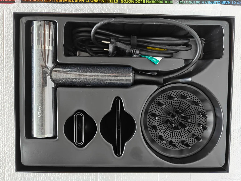 VGR Hair Dryer Professional Hot and Cold Adjustment 110000 RPM Blow Dryer Brushless Motor Hair Styling Blow Dryer Machine V-401