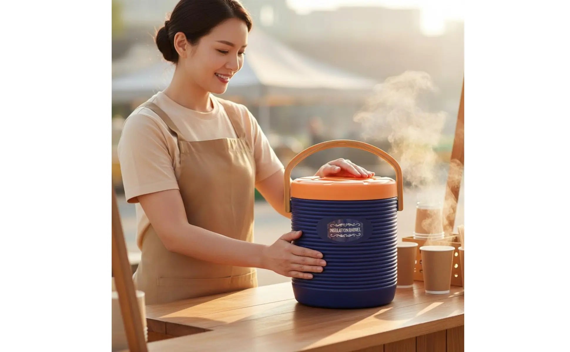 Stainless Steel Insulated Container Long-Lasting & Sturdy Large Capacity Thermal Jug Insulated Beverage Dispenser Leak-Resistant