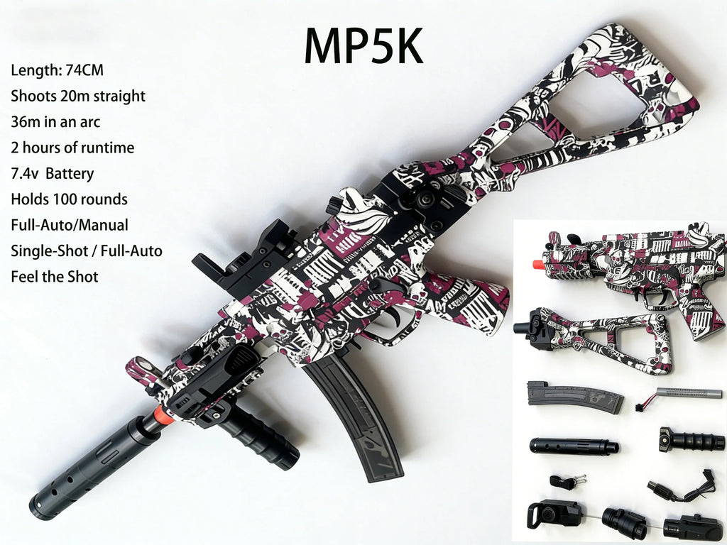 7.4V Full Auto Gel Blasters Gun for Adults, 20m Long Range & Stable Shooting, Electric Gel Ball Blaster Outdoor Toy for Adults