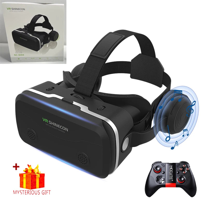 Virtual Reality VR Glasses 3D Headset Devices Viar Helmet Goggles Lenses Smart For Smartphones Phone Mobile Realidade Headphone