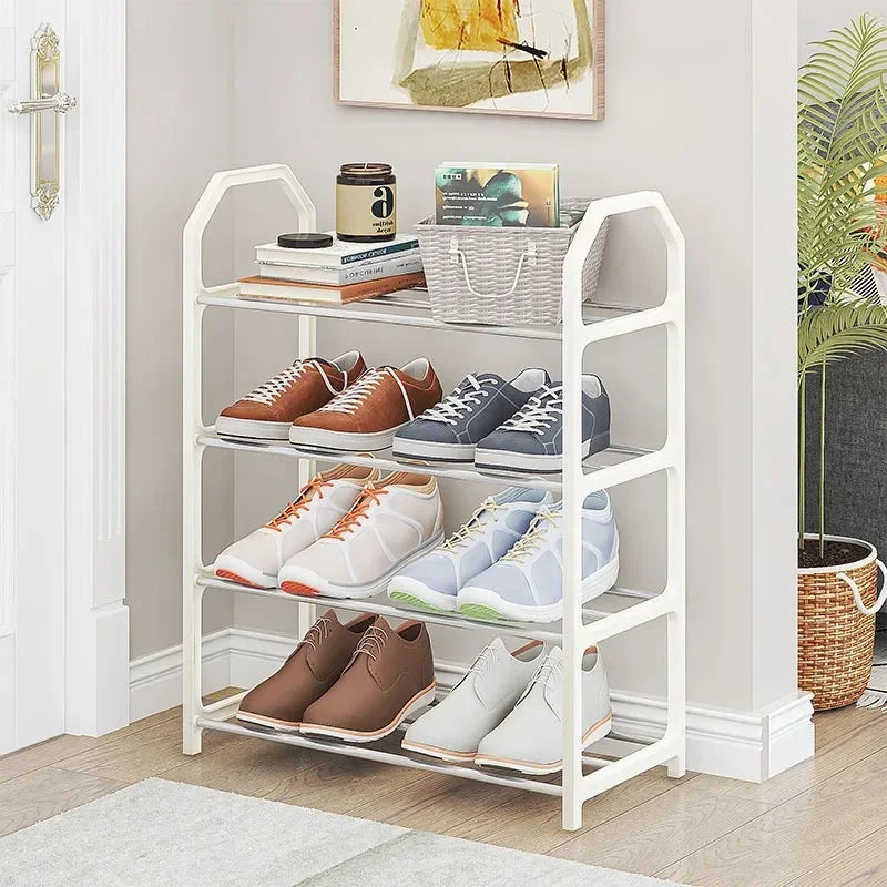 4 Floor Creative Shoe Rack Assembly Storage Cabinet Door Entryway Organizer for Shoes and Home Items