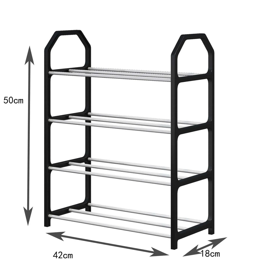 4 Floor Creative Shoe Rack Assembly Storage Cabinet Door Entryway Organizer for Shoes and Home Items