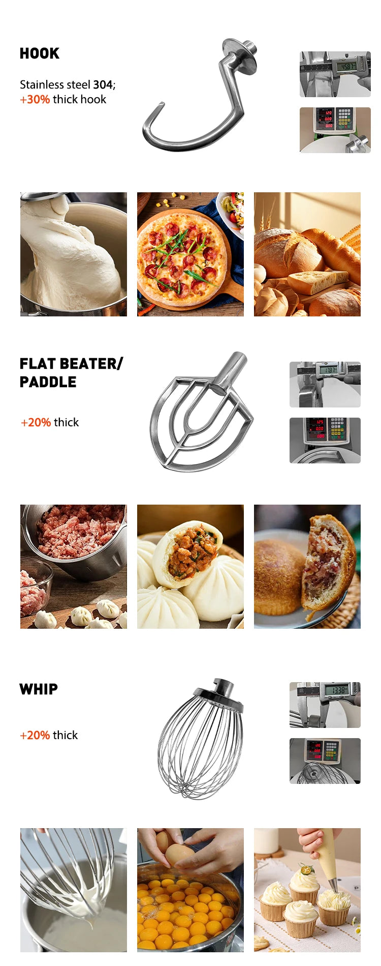 Airo Duty 10 Litre 10kg Stand Food Cake Stirring Electric Planetary 3-Speed Low Noise Kitchen Bread Flour Dough Mixer for Pizza
