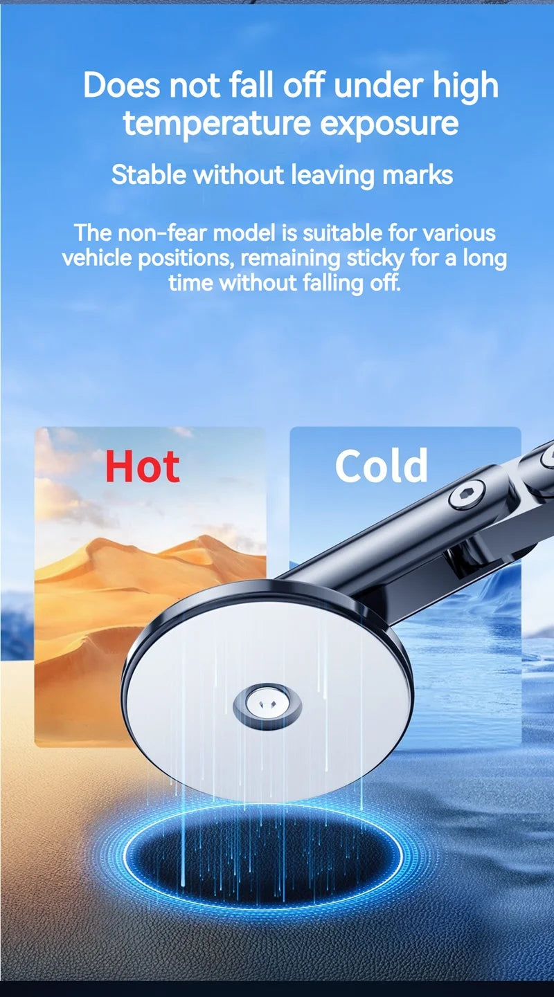 Universal Metal Car Magnetic Semiconductor Cooling Phone Holder RGB Light 3 Level Adjustable for iPhone 16 15 14 13 12 Samsung