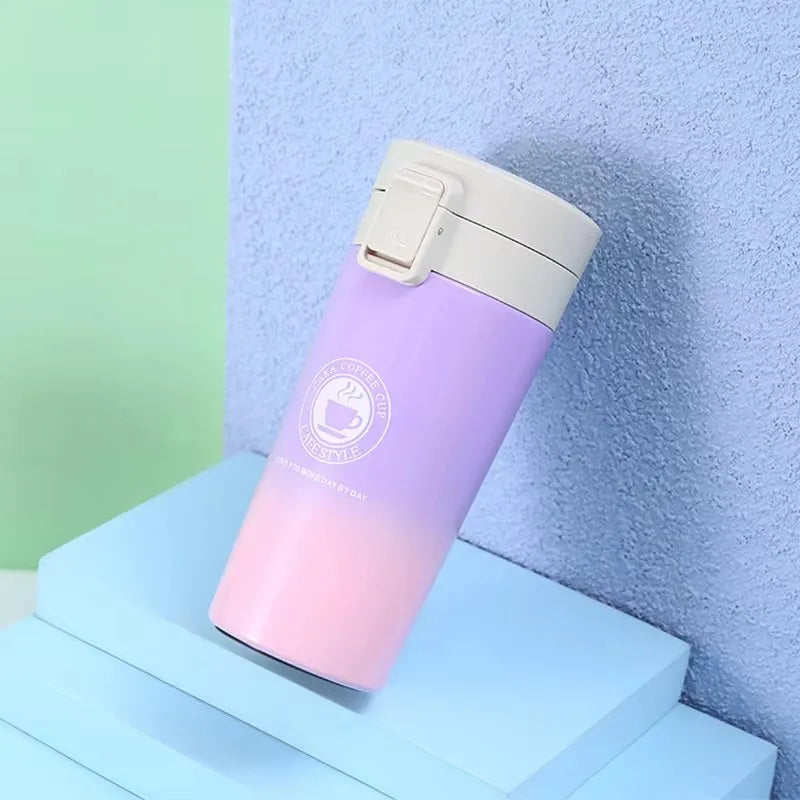Double-Walled Stainless Steel Thermal Flask 380/510ML for Outdoor Use - Insulated Coffee Mug Maintains Temperature