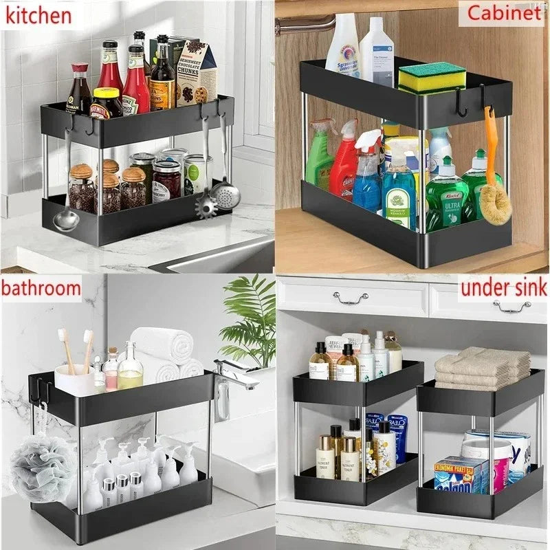 Organizador Bajo Mesada 2 Niveles - Baño y Cocina