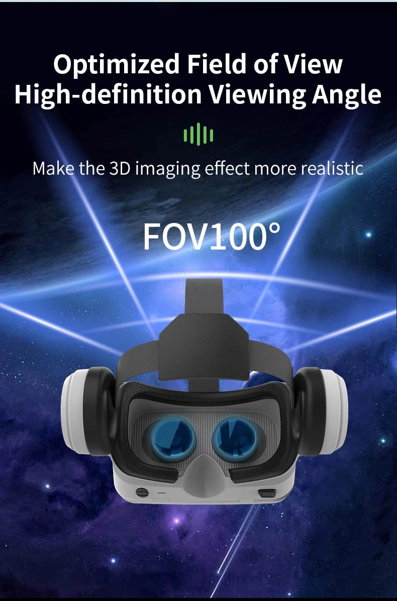 Virtual Reality VR Glasses 3D Headset Devices Viar Helmet Goggles Lenses Smart For Smartphones Phone Mobile Realidade Headphone