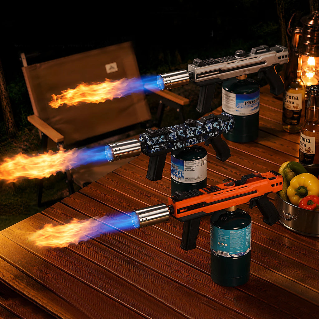 Propane Burner Gun with Adjustable Flame, Portable Torch Head for BBQ, Grill, Sous Vide, Campfire & Charcoal Lighting