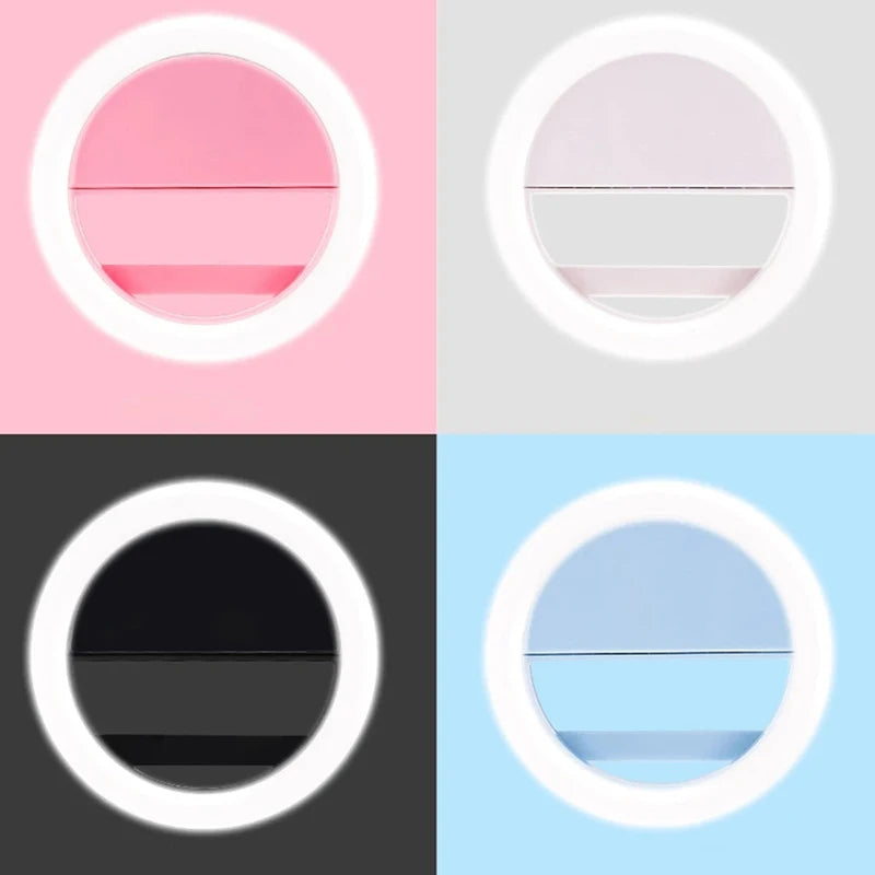LED Selfie Ring Light Universal Selfie Light Portable Mobile Phone 36 Leds Fill Lamp For IPhone Samsung Laptops Live Video Lamp