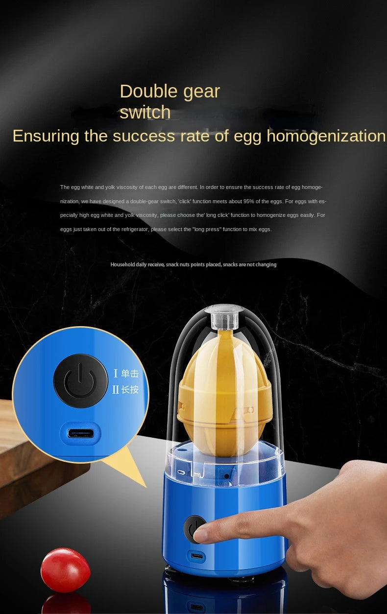 Electric Portable Automatic Egg Beater Egg Yolks and Egg Whites Mixer USB Rechargeable Spinner Shaker Kitchen Cooking Tools