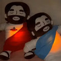 Breathing Jesus Plush Doll LED Glowing Musical Soothing Toy Baby Sleep Companion Soft Stuffed Religious Doll Kids Sleeping Comfo