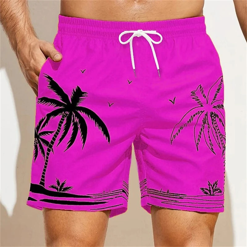 Coconut Tree 3D Print Sports Quick-Dry Breathable Men Kid Outdoor Street Casual Vacation Comfort Parent-child Short Beach Pants