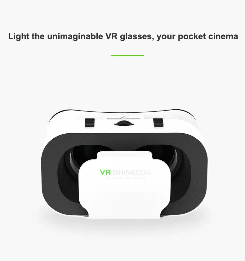 Shinecon Viar 3D VR Glasses Virtual Reality Device Helmet Lenses Headset Goggle Smart For Smartphone Cell Phone Mobile Realidade
