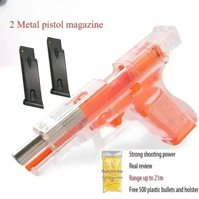 G17 Alloy Toy Gun Realistic Look Detachable Design with Free Aiming Device Exquisite Collection Great Birthday Gift for Boys