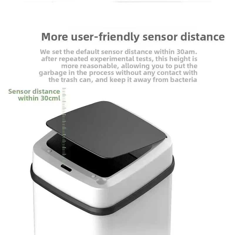 13L Smart Sensor Trash Can Waterproof Automatic Touchless Waste Bin Garbage Dustbin For Kitchen Bathroom Living Room Office