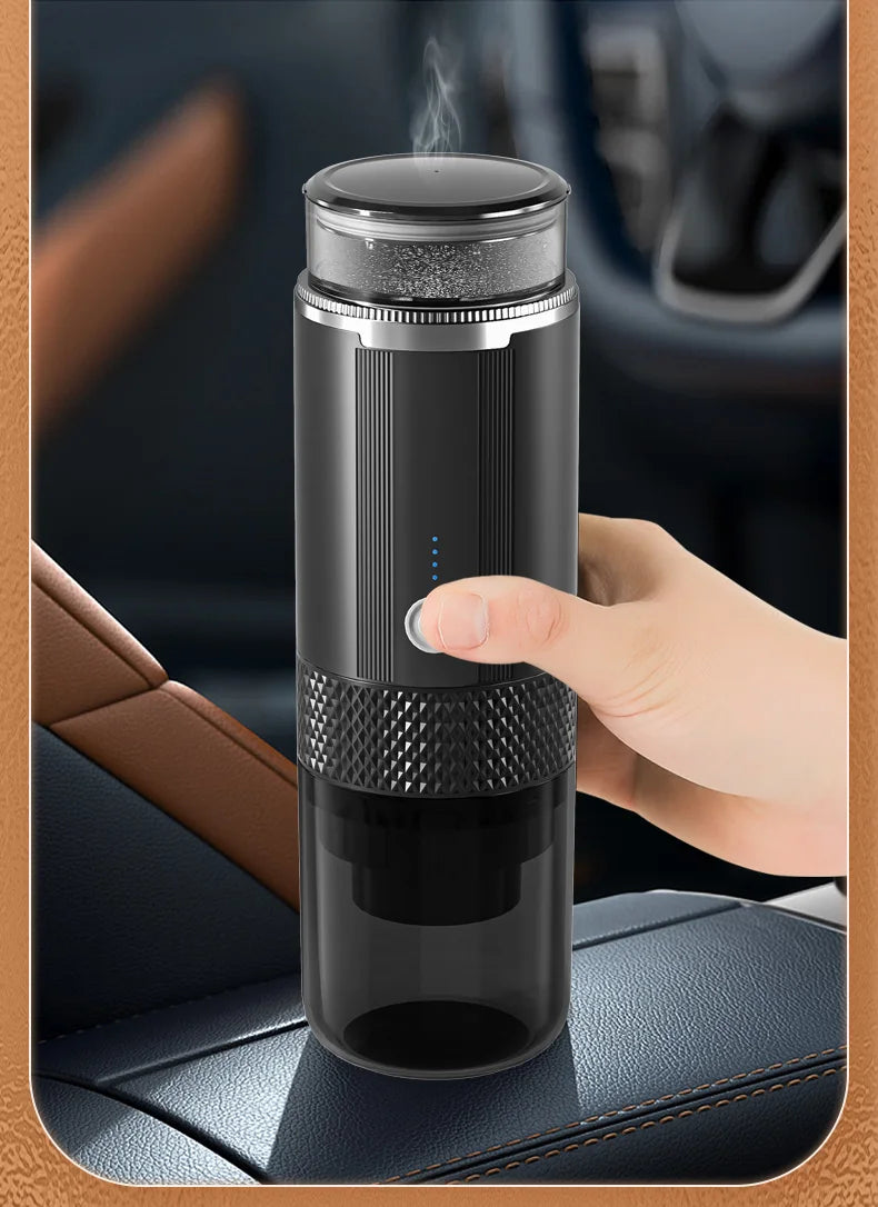 Electric Portable Coffee Maker Capsule Grind-and-Brew Compatible with Ground Coffee K-Cup Pods Single Cup Coffee Maker