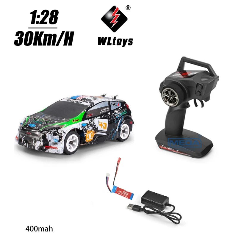 Wltoys RC 1/28 30Km/H 284191 Remote Control High Speed Racing Mosquito 2.4GHz Off-Road RTR Rally Drift Car