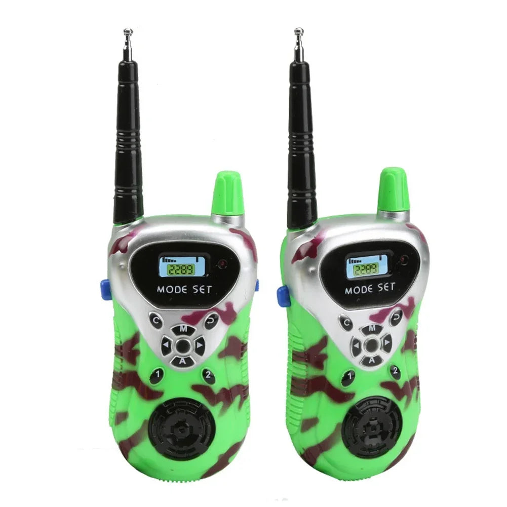 2Pcs/Set Walkie Talkies 50M Mini 2Ch Radio Phone for Kids Portable Handheld Children Outdoor Interphone Toys