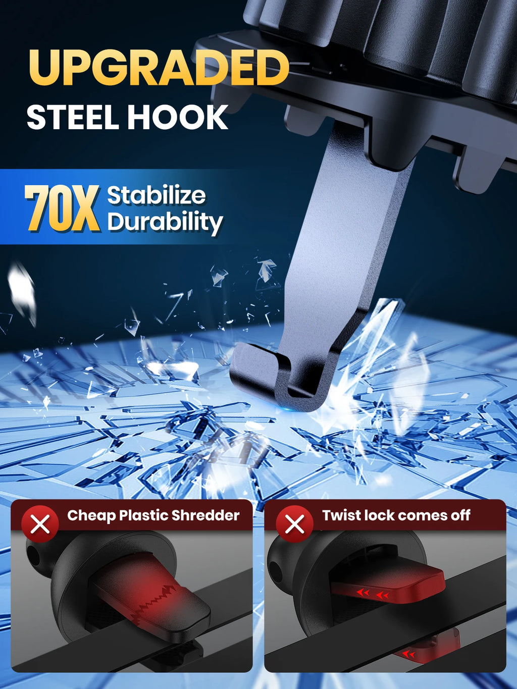 TOPK Magnetic Air Vent Car Phone Holder [Strong Magnet] Car Vent Mount Phone Stand Compatible with iPhone15 14 13 Samsung Xiaomi