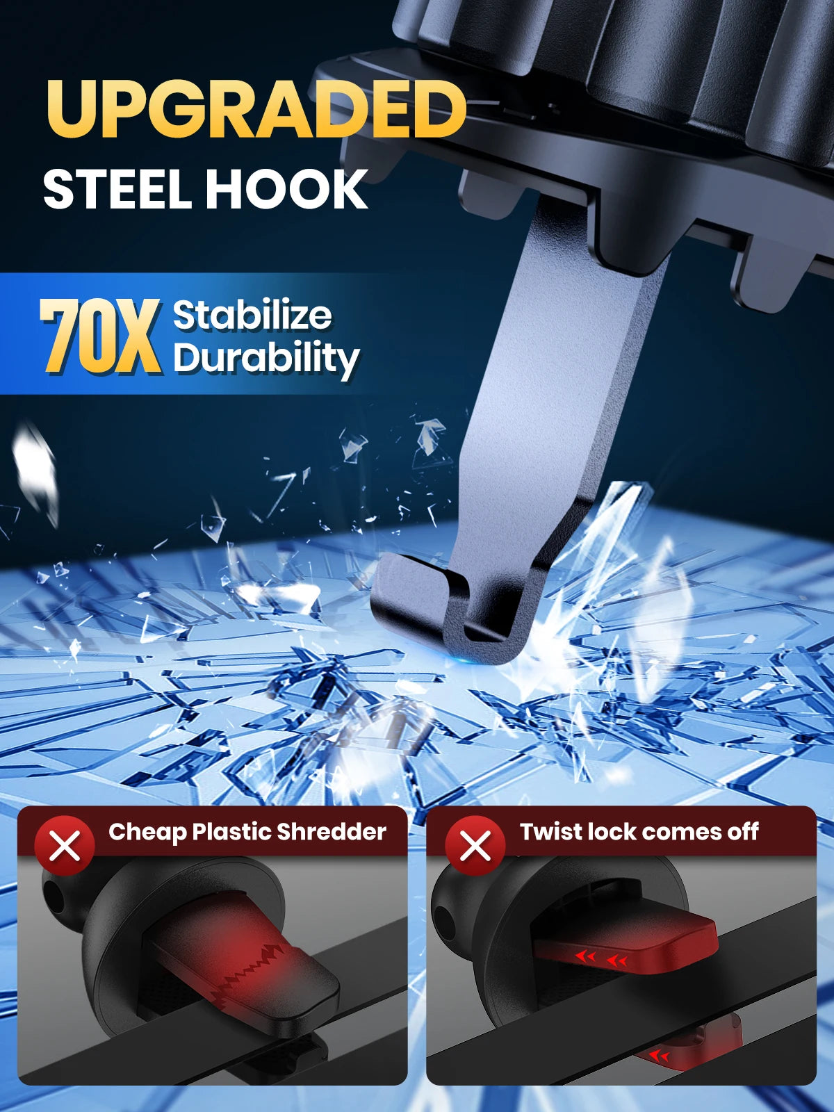 TOPK Magnetic Air Vent Car Phone Holder [Strong Magnet] Car Vent Mount Phone Stand Compatible with iPhone15 14 13 Samsung Xiaomi