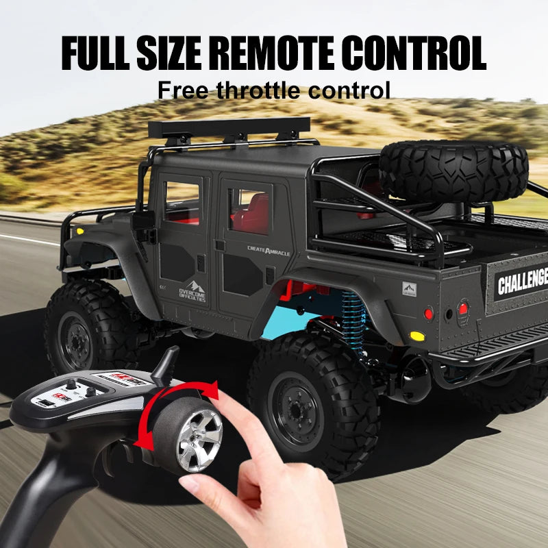 JJRC Q121 RC CAR 4WD Mountaineering Off-Road High Speed Vehicle 1:12 Size RC Car Simulation Hummer Truck Model Children's Toys