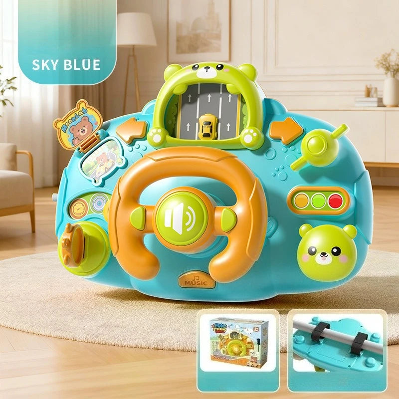 Children Early Education Intelligence Steering Wheel Toy Childrens Simulated Realistic Driving Car Small Cart Soothing Girl Toys