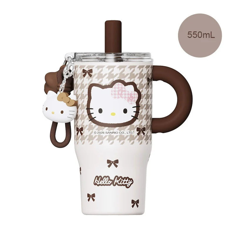 X&W Hello Kitty Insulated Cup Leak Proof 530-700ml with Pendant and Carrying Rope To Keep Office/Home Beverages Hot and Cold